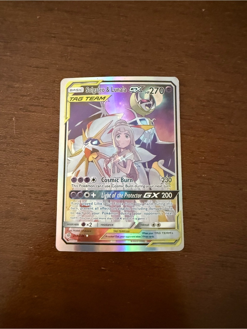 Solgaleo & Lunala GX Tag Team Pokémon Card - Holographic